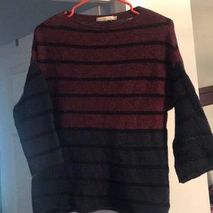 Blue and Burgundy Chiaramente Sweater